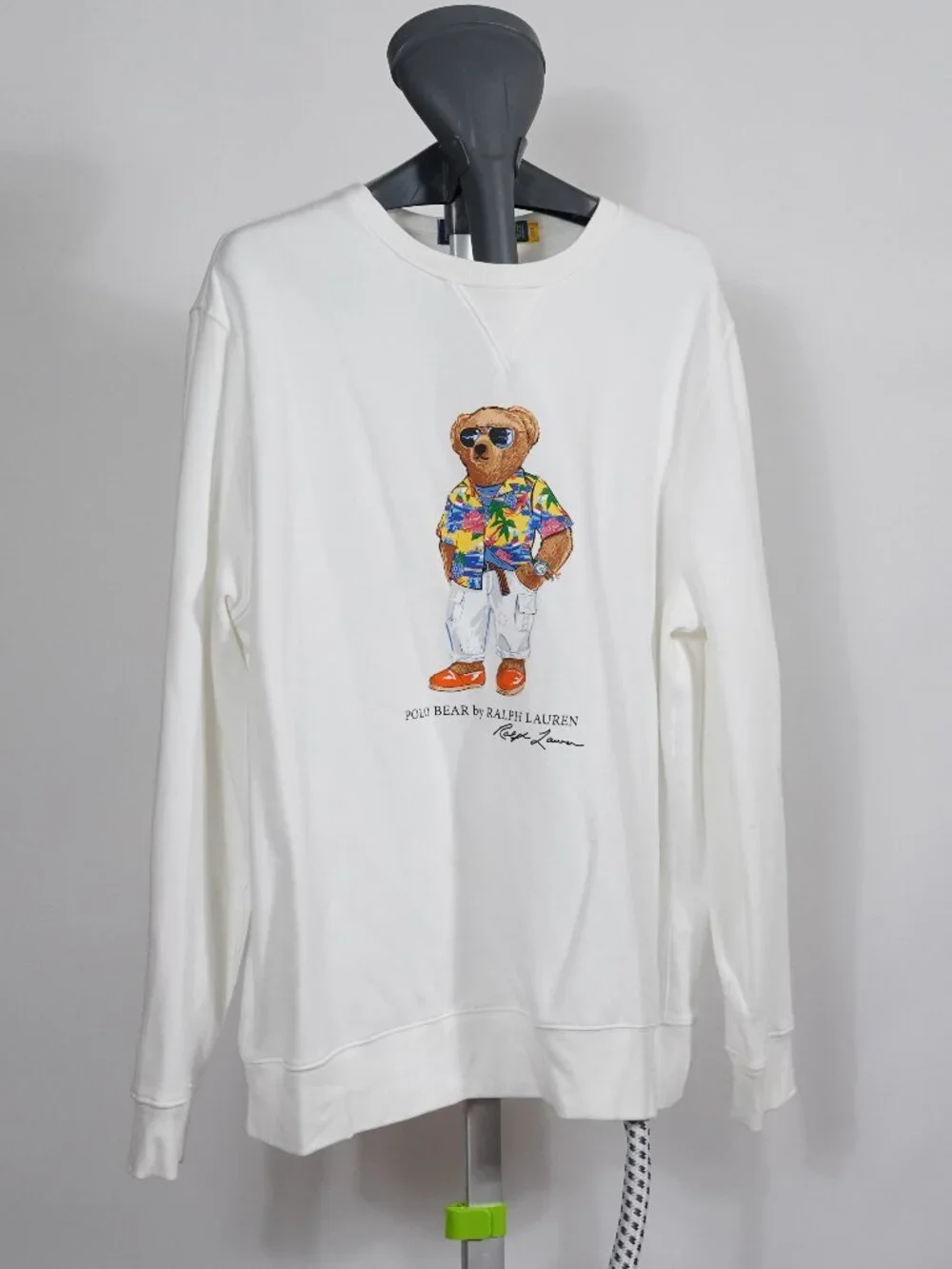Polo Ralph Lauren Polo Bear Hawaiian Vacation Crewneck Sweatshirt White XL